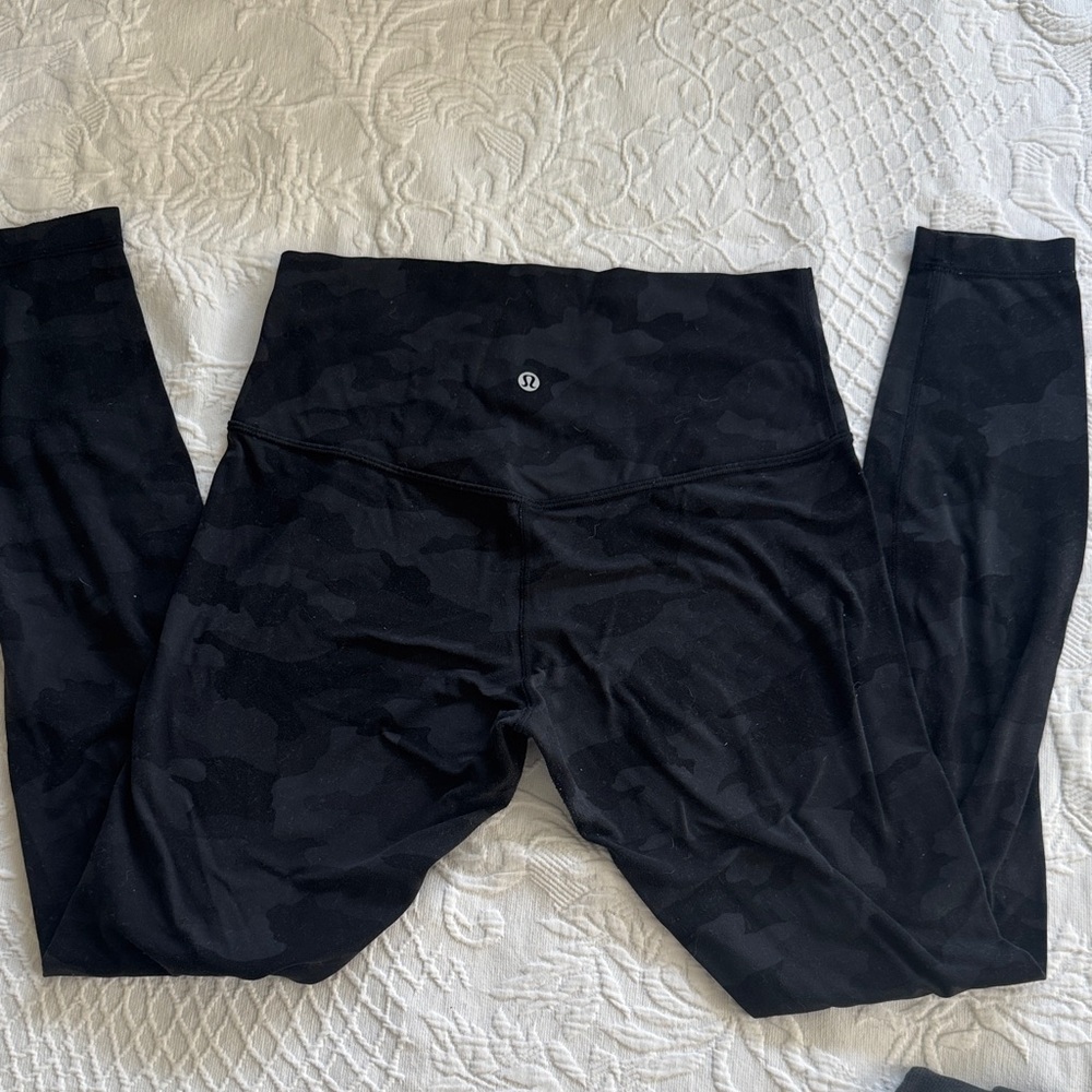 lululemon athletica Black Camo Leggings